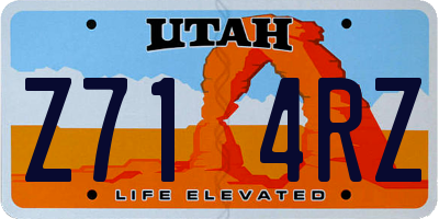 UT license plate Z714RZ