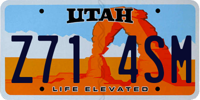 UT license plate Z714SM