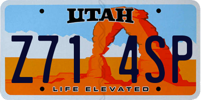 UT license plate Z714SP