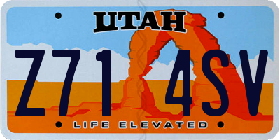 UT license plate Z714SV