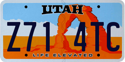 UT license plate Z714TC