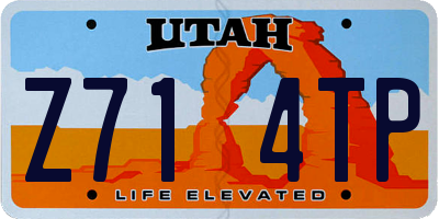 UT license plate Z714TP