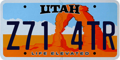 UT license plate Z714TR