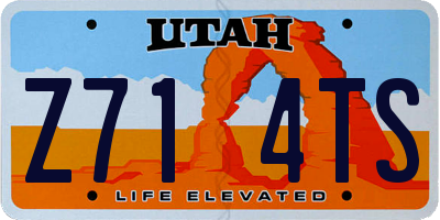 UT license plate Z714TS