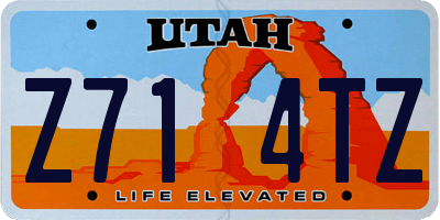 UT license plate Z714TZ