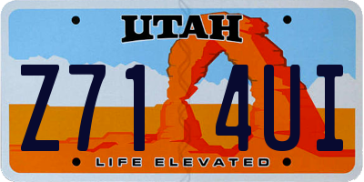 UT license plate Z714UI