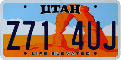 UT license plate Z714UJ