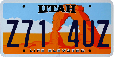UT license plate Z714UZ