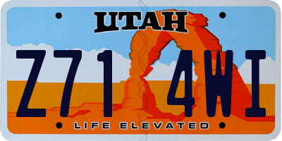 UT license plate Z714WI