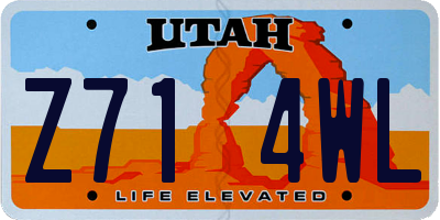 UT license plate Z714WL