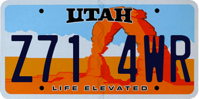 UT license plate Z714WR