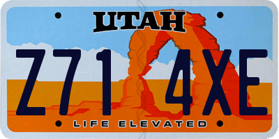 UT license plate Z714XE