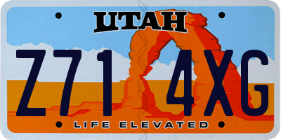 UT license plate Z714XG