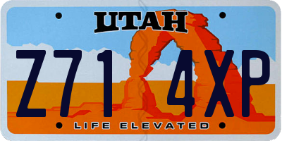 UT license plate Z714XP
