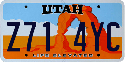 UT license plate Z714YC