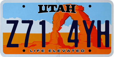 UT license plate Z714YH