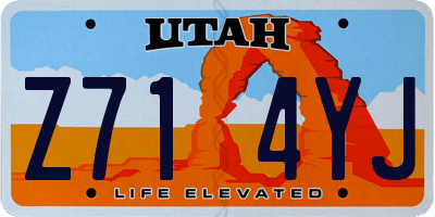 UT license plate Z714YJ