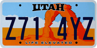 UT license plate Z714YZ