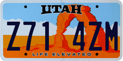 UT license plate Z714ZM