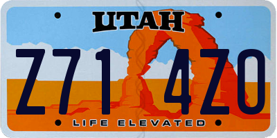 UT license plate Z714ZO
