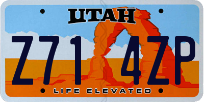 UT license plate Z714ZP