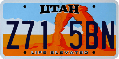 UT license plate Z715BN