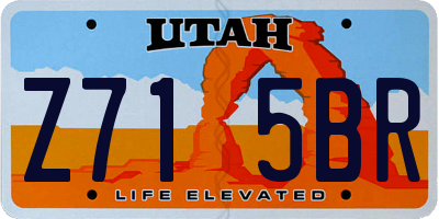 UT license plate Z715BR