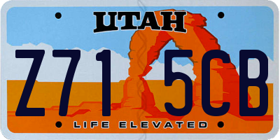 UT license plate Z715CB