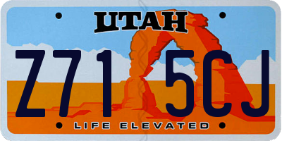 UT license plate Z715CJ