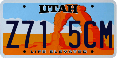 UT license plate Z715CM