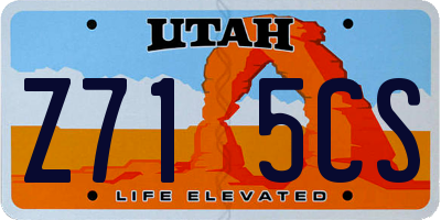 UT license plate Z715CS