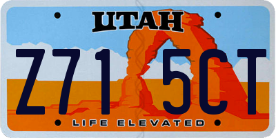 UT license plate Z715CT