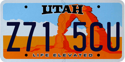 UT license plate Z715CU