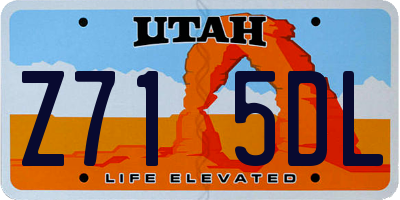 UT license plate Z715DL