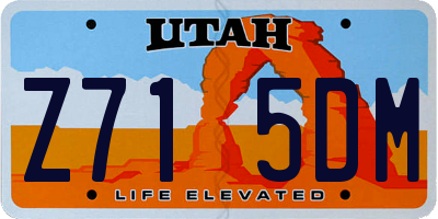 UT license plate Z715DM