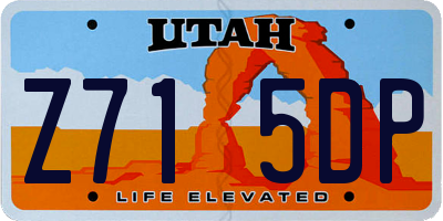 UT license plate Z715DP