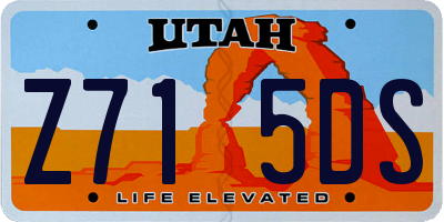 UT license plate Z715DS