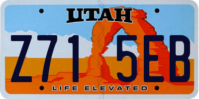 UT license plate Z715EB