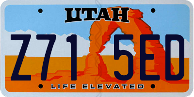 UT license plate Z715ED