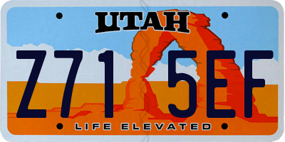 UT license plate Z715EF
