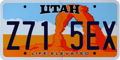 UT license plate Z715EX