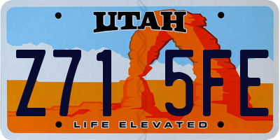 UT license plate Z715FE