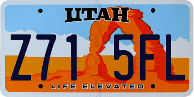 UT license plate Z715FL