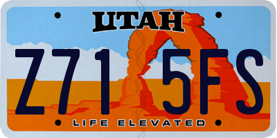 UT license plate Z715FS