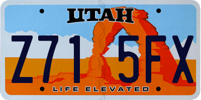 UT license plate Z715FX