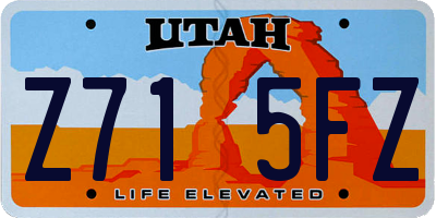 UT license plate Z715FZ