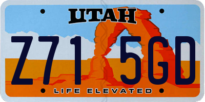 UT license plate Z715GD
