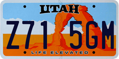 UT license plate Z715GM