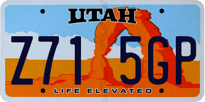 UT license plate Z715GP