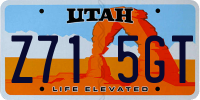 UT license plate Z715GT